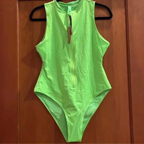 SKIMS Neon Green One Piece Swimsuit - Picture 8 of 14